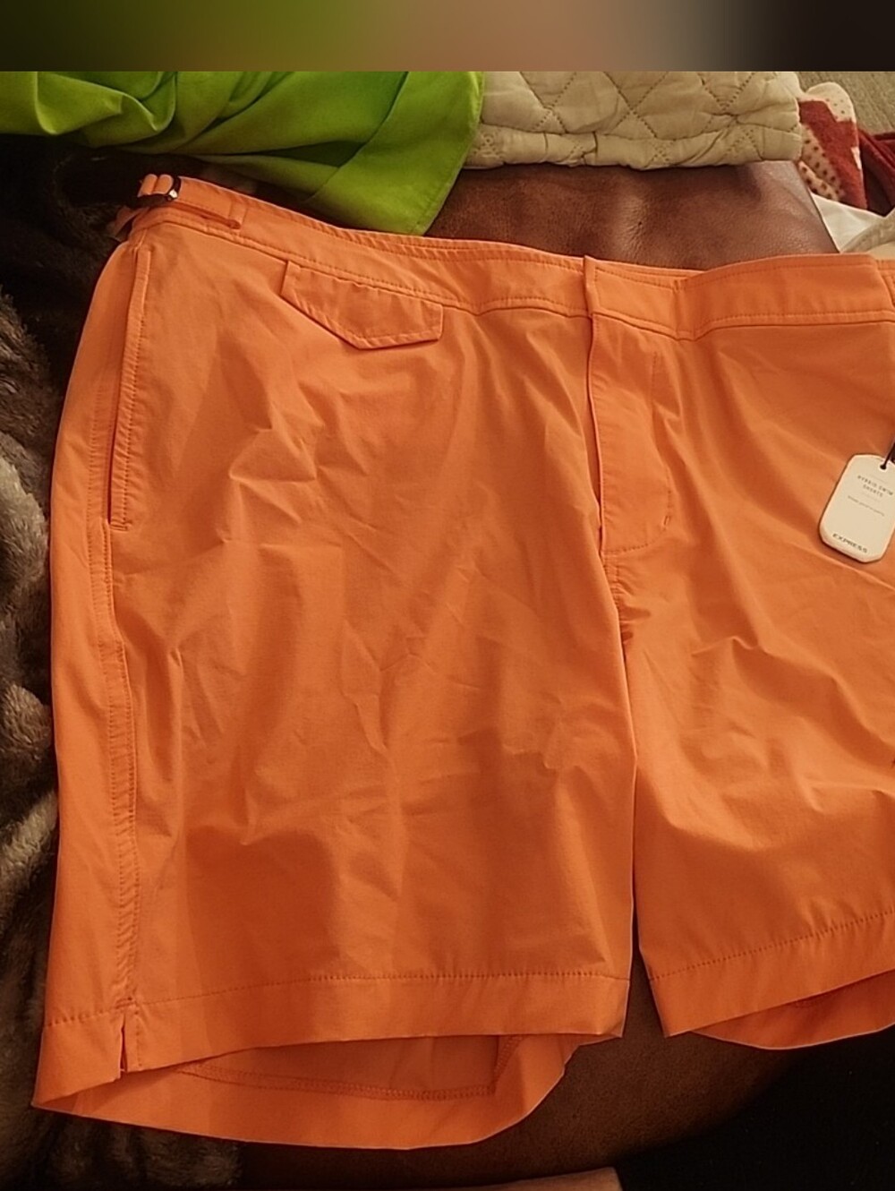 Express Hybrid Swim Shorts - Orange, New with Tag Sz 36 Mens